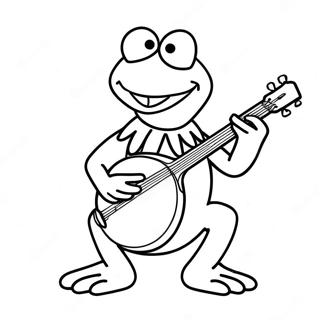 Kermit Spiller Banjo Fargeleggingsark 55342-46048