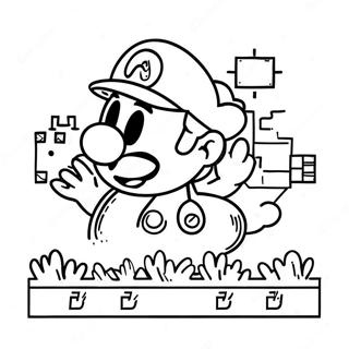 8 Bit Mario Fargeleggingsark 5553-4434