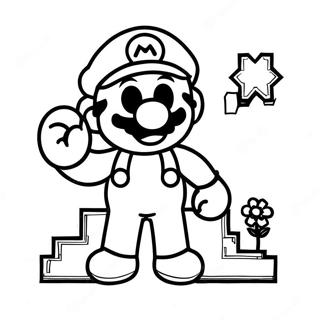 8 Bit Mario Fargeleggingsark 5553-4436