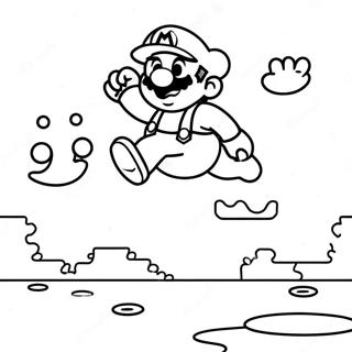 8 Bit Mario Hopper Over Goomba Fargeleggingsark 5554-4437