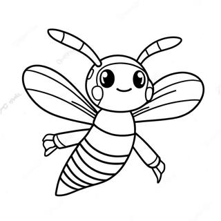 Beedrill Flyr I Himmelen Fargeleggingsark 55732-46348