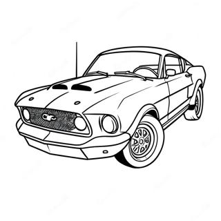 Mustang Racerbil Fargeleggingsark 55901-46483