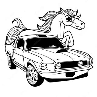 Mustang Racerbil Fargeleggingsark 55901-46484