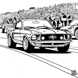 Vintage Mustang Racerbil Fargeleggingsark 55902-46495