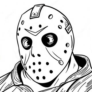 Jason Voorhees Ikoniske Maske Fargeleggingsark 56191-46715