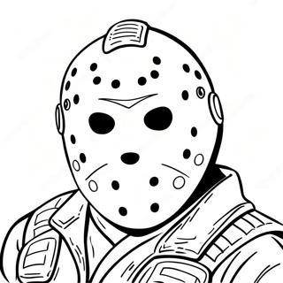 Jason Voorhees Ikoniske Maske Fargeleggingsark 56191-46716