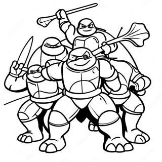 Teenage Mutant Ninja Turtles Handlingsscene Fargeleggingsark 56322-46819