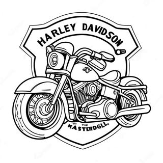 Harley Davidson Logo Fargeleggingsark 56361-46862