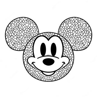 Glitrende Mickey Orer Fargeleggingsark 56372-46858