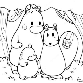 Moomin Familien Eventyr Fargeleggingsark 56622-47061