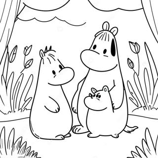 Moomin Familien Eventyr Fargeleggingsark 56622-47062