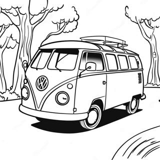 Vintage Volkswagen Van Fargeleggingsark 56742-47161