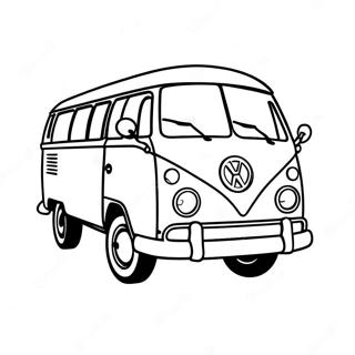 Vintage Volkswagen Van Fargeleggingsark 56742-47163