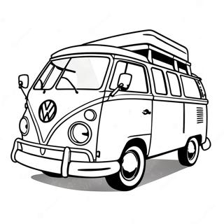 Vintage Volkswagen Van Fargeleggingsark 56742-47164