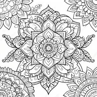 Lotusblomst Mandala Fargeleggingsark 56951-47318