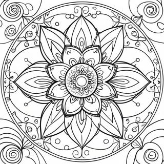 Lotusblomst Mandala Fargeleggingsark 56951-47319