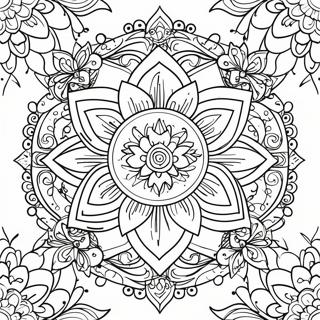 Lotusblomst Mandala Fargeleggingsark 56951-47320