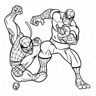 Spiderman Og Hulk Fargeleggingsark