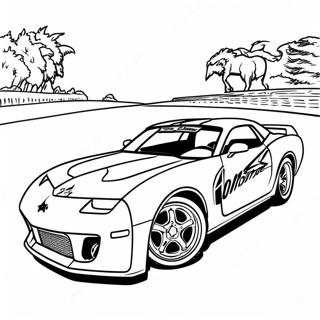 Trans Am Racing Bil Fargeleggingsark 57425-47755