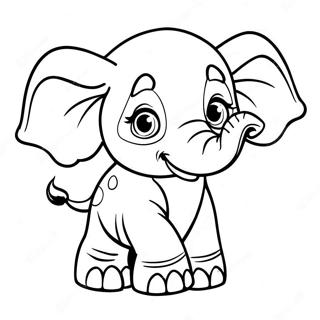 Baby Elefant Fargeleggingsark