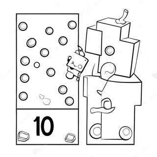 Tallblokker 100 Fargeleggingsark