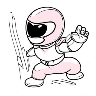 Sot Rosa Power Ranger I Aksjon Fargeleggingsark 57635-47922