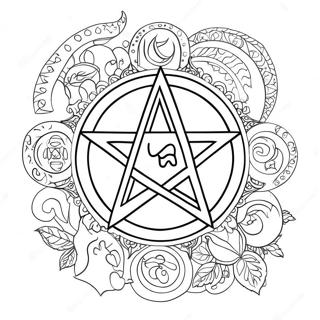 Wicca Symboler Fargeleggingsark 57654-47931