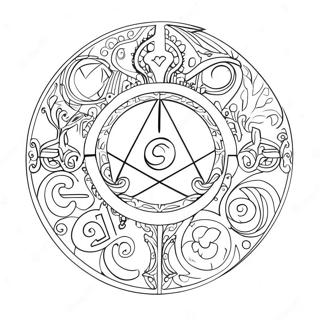 Wicca Symboler Fargeleggingsark 57654-47932