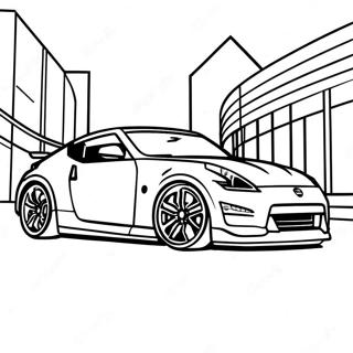 Nissan 370z Sportsbil Fargeleggingsark 57844-48083