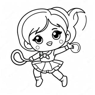 Chibi Sailor Mercury I Aksjon Fargeleggingsark 57915-48143