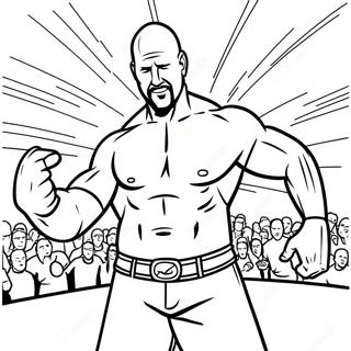 Stone Cold Steve Austin I Aksjon Fargeleggingsark 58135-48311