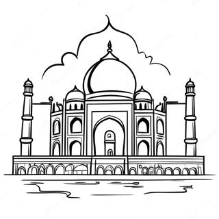 Vakkert Taj Mahal Ved Solnedgang Fargeleggingsark 58175-48351