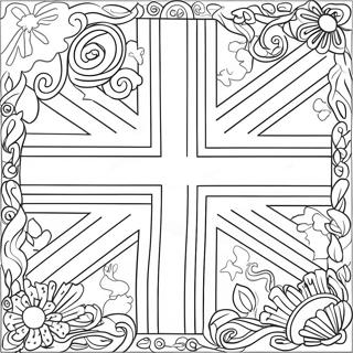 Storbritannia Flagg Fargeleggingsark