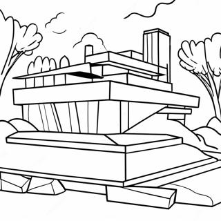 Frank Lloyd Wright Arkitektur Fargeleggingsark 58805-48854