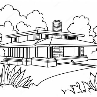 Frank Lloyd Wright Praerie Stil Fargeleggingsark 58806-48852