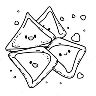 Deilige Hamantaschen Med Strossel Fargeleggingsark 58916-48939