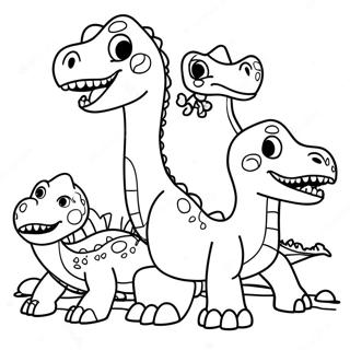 Dinoco Dinosaur Familie Fargeleggingsark 59006-49010