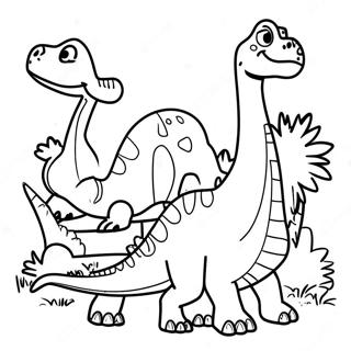 Dinoco Dinosaur Familie Fargeleggingsark 59006-49011