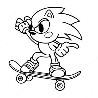 Sonic Skateboard Fargeleggingsark