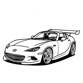 Mazda Sportsbil Fargeleggingsark 59437-49342