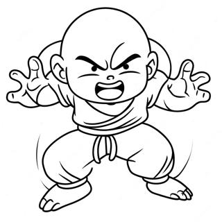 Krillin I Aksjon Fargeleggingsark 59827-49655