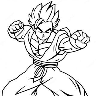 Super Saiyan Gohan Action Pose Fargeleggingsark 60107-49895