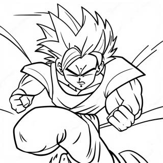 Super Saiyan Gohan Action Pose Fargeleggingsark 60107-49896