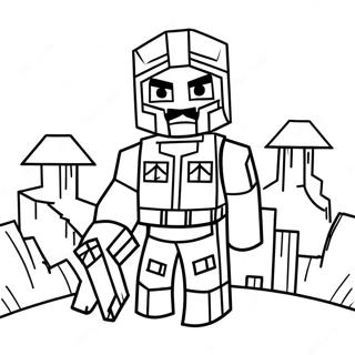 Minecraft Warden Fargeleggingsark 60266-50008