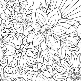 Lev Latter Kjaerlighet Blomsterdesign Fargeleggingsark 60837-50454