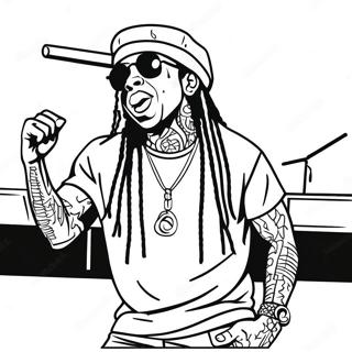 Lil Wayne Pa Konsert Fargeleggingsark 61597-51061