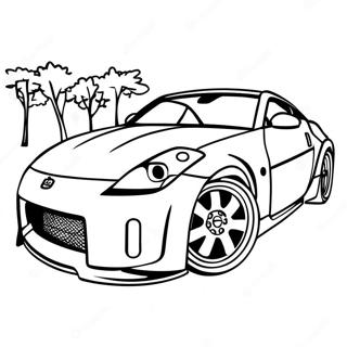 Nissan 350z Sportsbil Fargeleggingsark 61946-51342