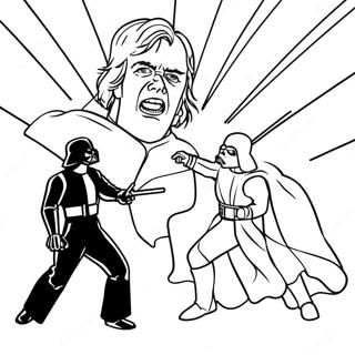 Fargeleggingsark Med Luke Skywalker Vs Darth Vader Episk Kamp 62467-51742