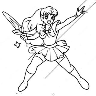 Sailor Jupiter I Kampstilling Fargeleggingsark 62518-51792