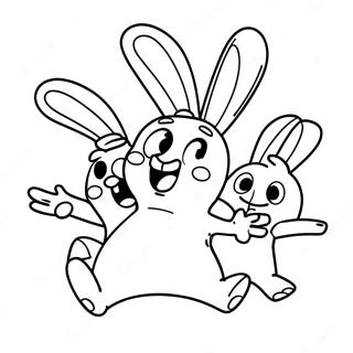 Morsomme Rabbids I Aksjon Fargeleggingsark 62718-51945